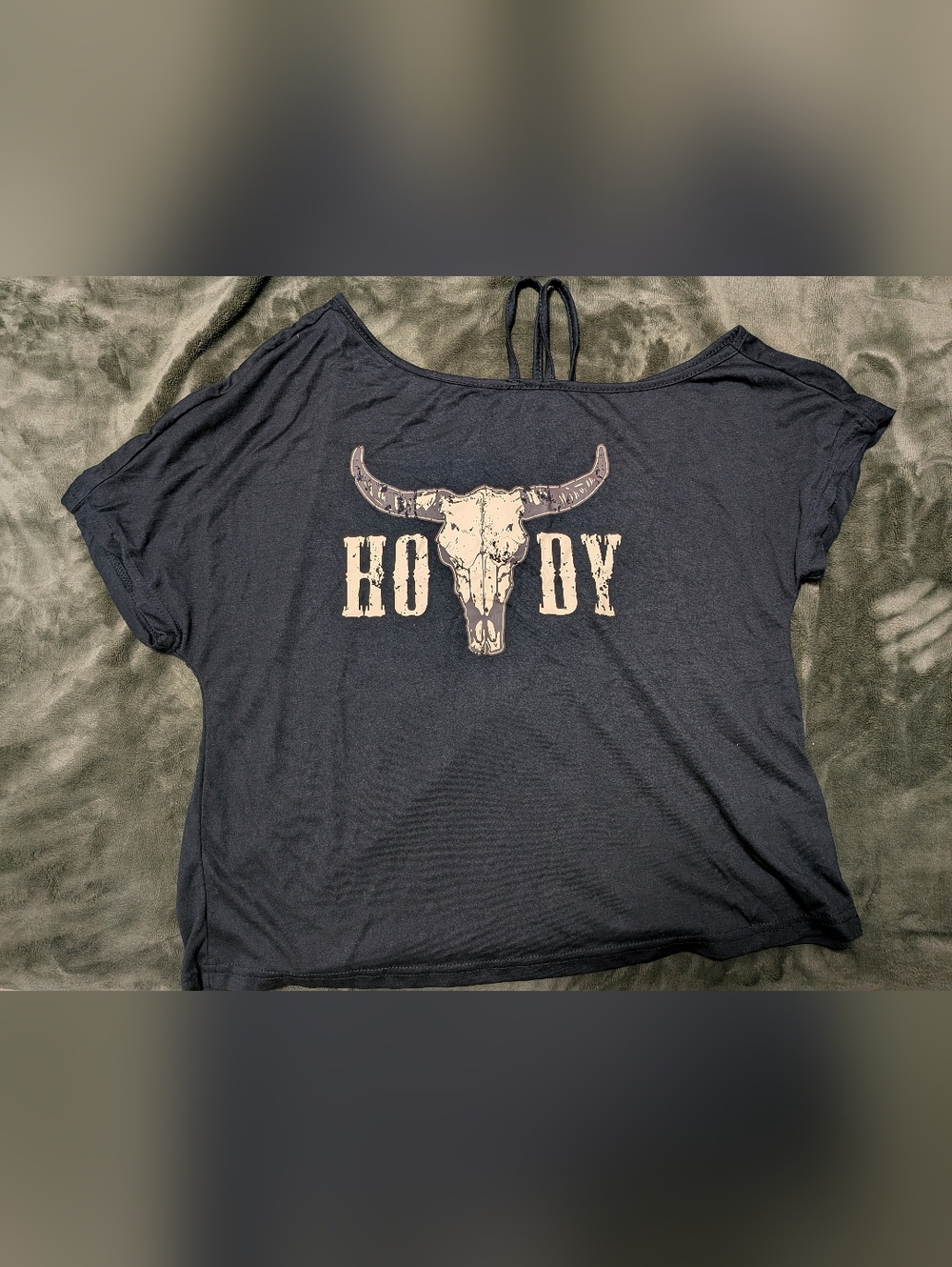 Howdy Skull Over The Shoulder Shirt